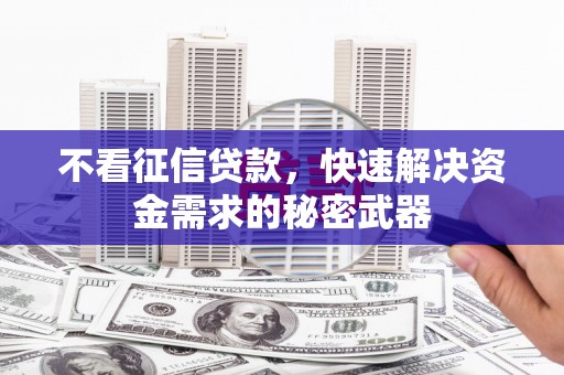 承德不看征信贷款，快速解决资金需求的秘密武器