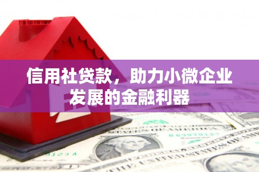 承德信用社贷款，助力小微企业发展的金融利器