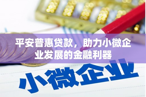承德平安普惠贷款，助力小微企业发展的金融利器